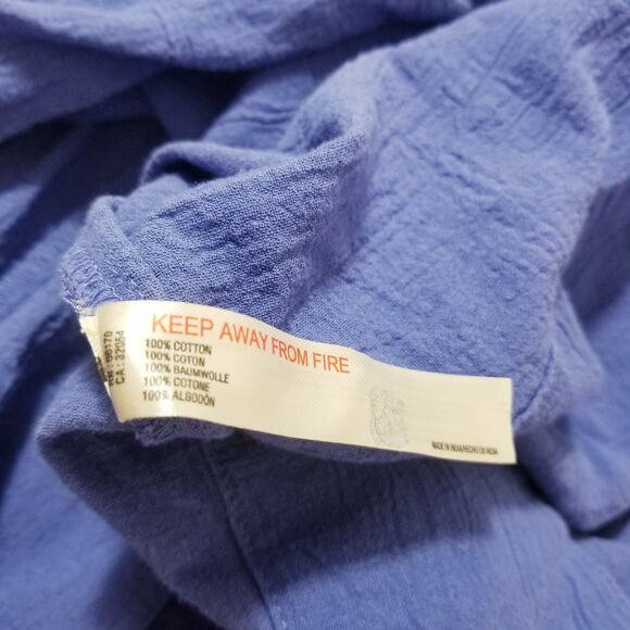 Free People Delphine Birdsong Blue Midi Maxi Dress Smocked 100% Cotton - Picture 9 of 13